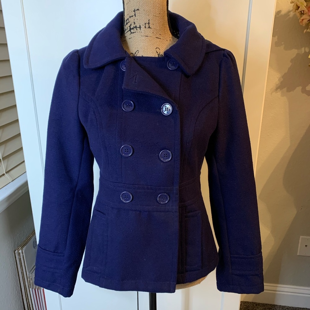Tulle Anthropologie Double Breasted Pea Coat
